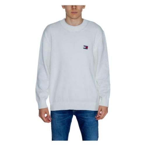Mannen Badge Trui Tommy Jeans , White , Heren