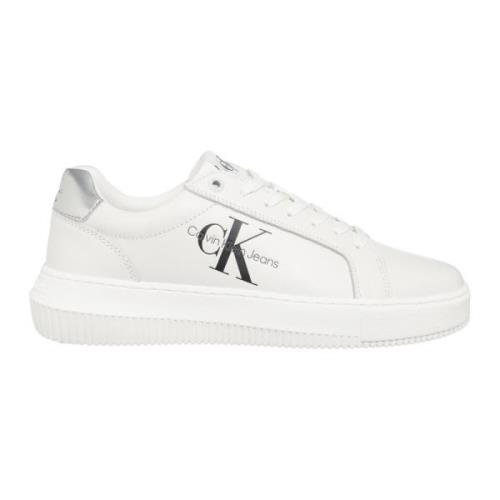 Eenvoudige Vetersneakers Calvin Klein Jeans , White , Dames