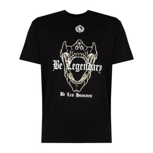 Elegante Ronde Hals T-Shirt Les Hommes , Black , Heren