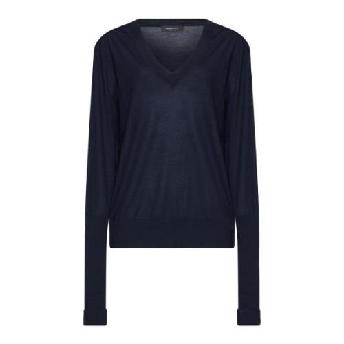 Blauwe Sweater Collectie Fabiana Filippi , Blue , Dames