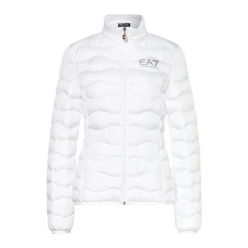 Witte Bomberjack Lente/Zomer 2024 Emporio Armani EA7 , White , Dames