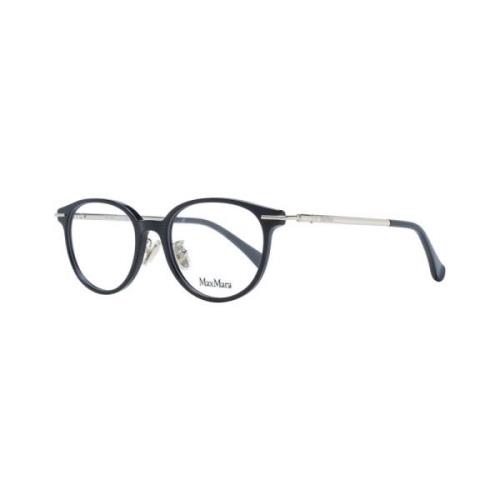 Zwarte ronde plastic optische monturen Max Mara , Black , Dames