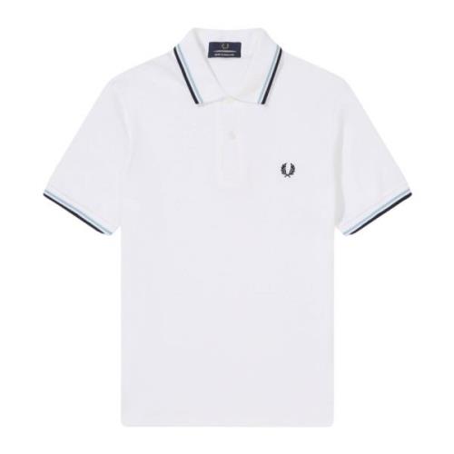 Original Twin Tipped Polo White Ice Navy Fred Perry , White , Heren