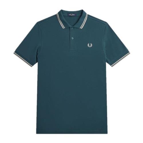 Slim Fit Twin Tipped Polo Fred Perry , Green , Heren