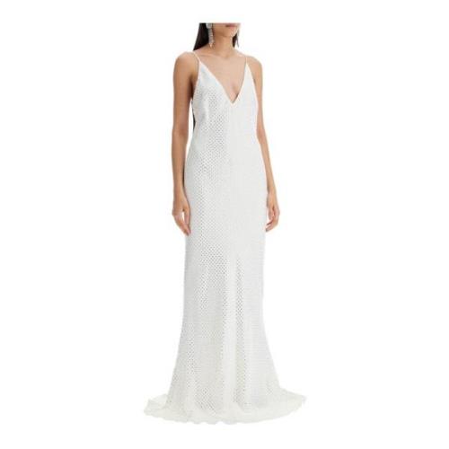 Maxi Slipjurk met Strass Alessandra Rich , White , Dames