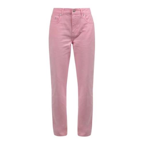 Denim broek met hartvormige zak Moschino , Pink , Dames