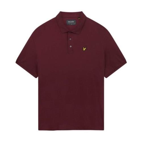 Organisch Poloshirt Klassieke Stijl Lyle & Scott , Red , Heren