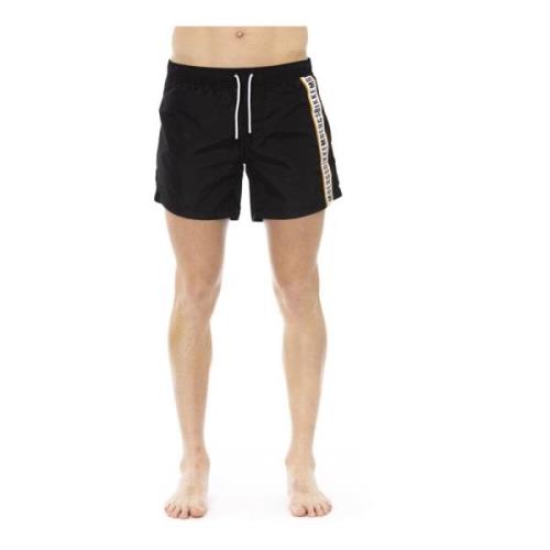 Black Polyamide Swimwear Bikkembergs , Black , Heren