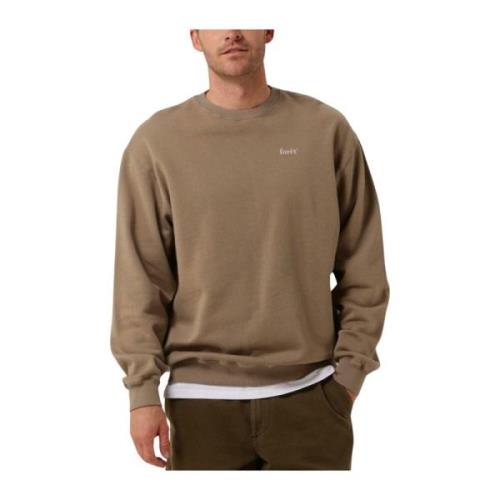 Taupe Sweatshirt Casual Trendy Look Forét , Beige , Heren