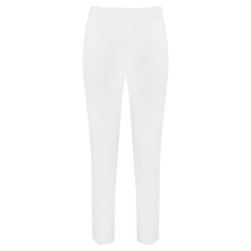 Witte Linnen Stretch Broek Pinko , White , Dames