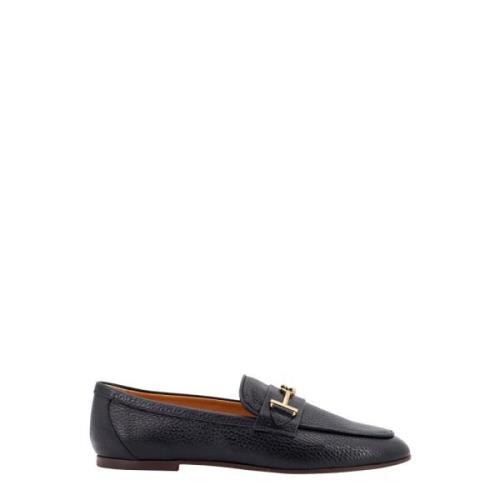 Zwarte Loafer Schoenen met T-Ring Detail Tod's , Black , Dames