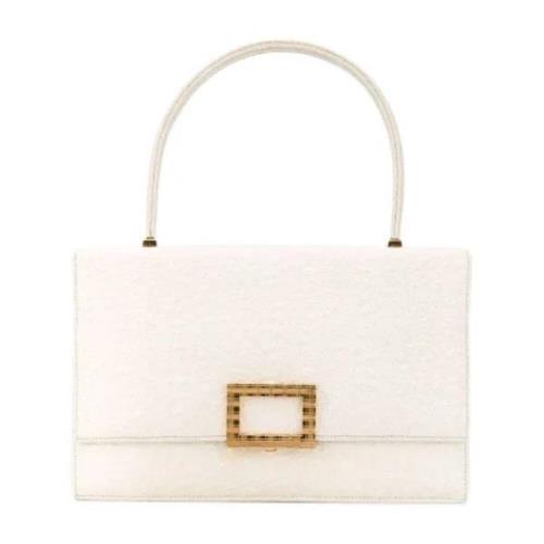 Pre-owned Fabric handbags Hermès Vintage , White , Dames