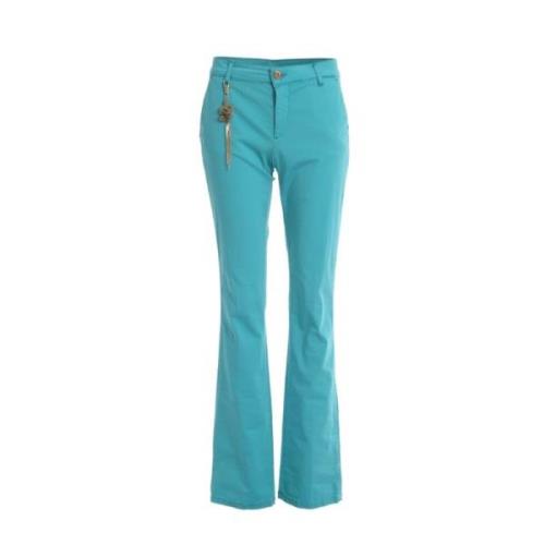 Bootcut Broek Lente-Zomer 2024 Collectie Fracomina , Blue , Dames