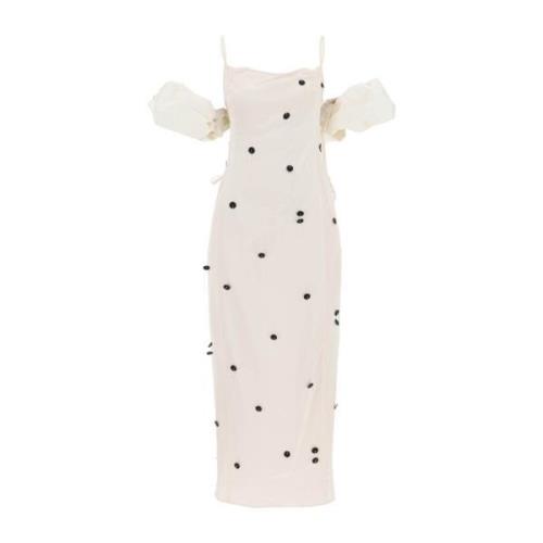 Elegante Midi Jurk voor Vrouwen Jacquemus , White , Dames