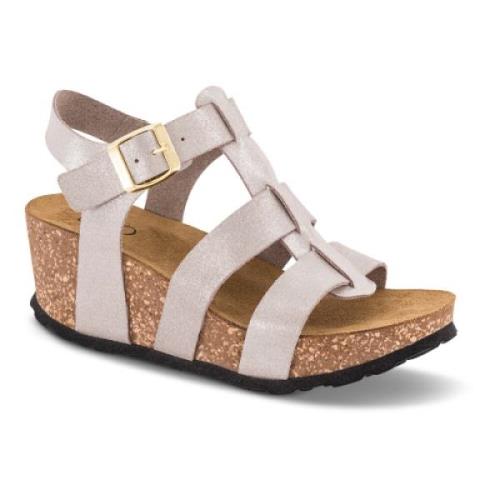 Metallic Strap Sleehak Sandaal B&Co , Pink , Dames