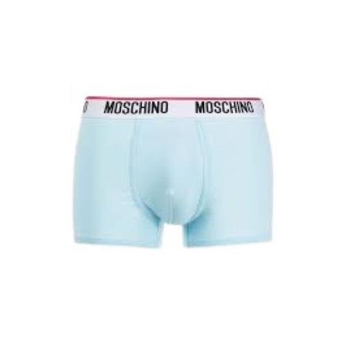 Turquoise Boxer Briefs Regular Fit Moschino , Blue , Heren