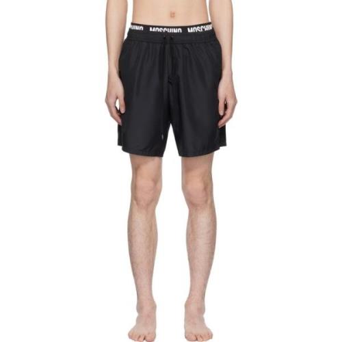 Zwarte Zwemshorts Regular Fit Moschino , Black , Heren