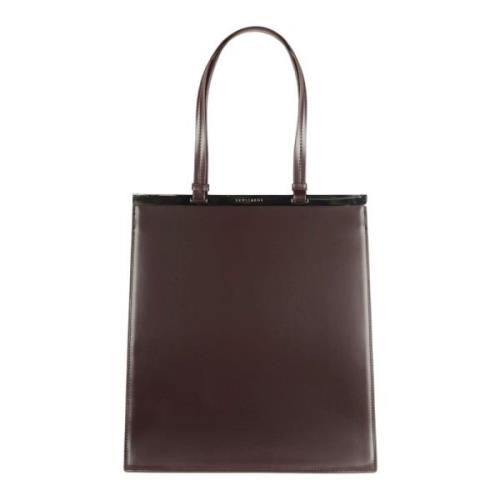 Mat zwarte boodschappentas met magnetische sluiting Trussardi , Brown ...