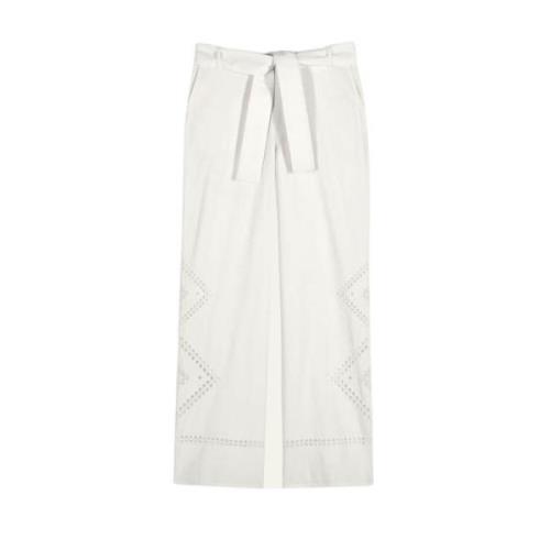 Hoge Taille Ajour Patroon Broek Ba&Sh , White , Dames