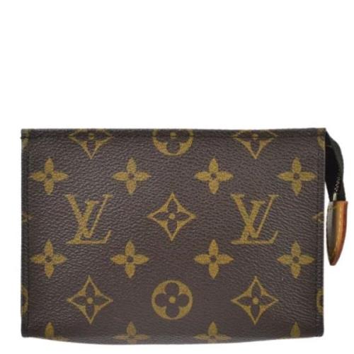 Pre-owned Leather pouches Louis Vuitton Vintage , Brown , Dames