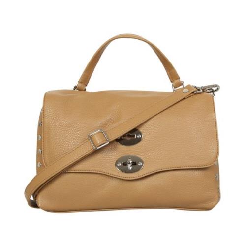 Stijlvolle Leren Handtas Zanellato , Beige , Dames