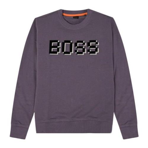 Mannen Medium Paarse Sweater Hugo Boss , Purple , Heren