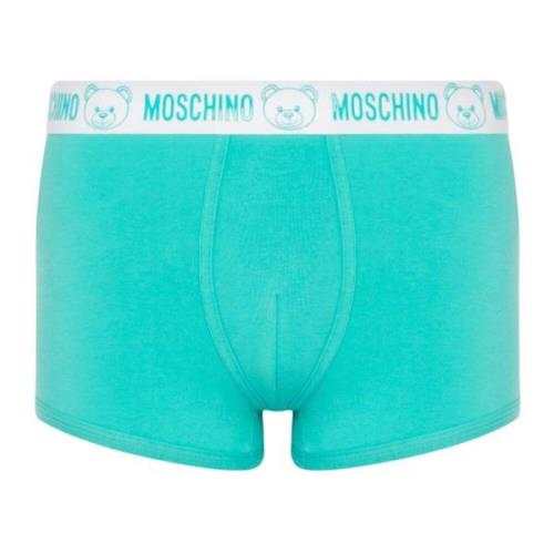 Turquoise Boxer Briefs Regular Fit Moschino , Blue , Heren