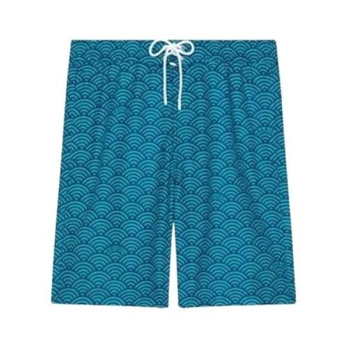 Blauwe Lange Boardshorts Kenzo , Blue , Heren