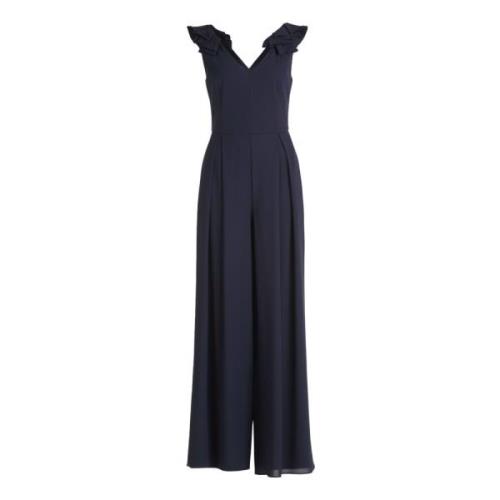 Ruffle Jumpsuit vera mont , Blue , Dames