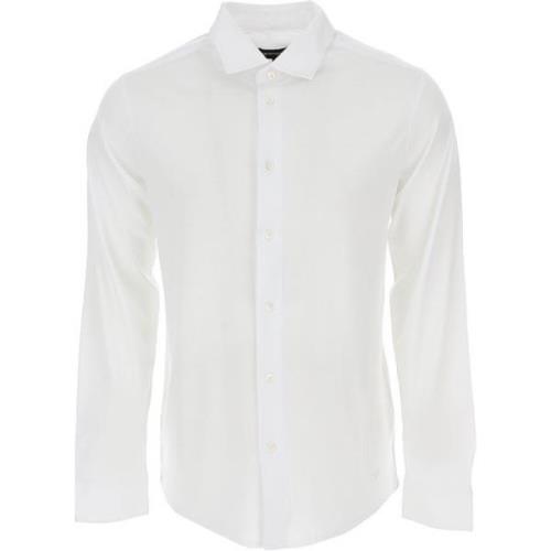 Wit T-shirt met reliëf adelaar Emporio Armani , White , Heren