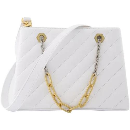 Leather handbags Off White , White , Dames