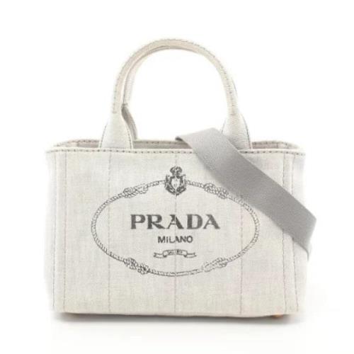 Pre-owned Canvas prada-bags Prada Vintage , Gray , Dames