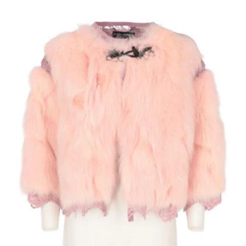 Pre-owned Faux Fur outerwear Dolce & Gabbana Pre-owned , Pink , Dames