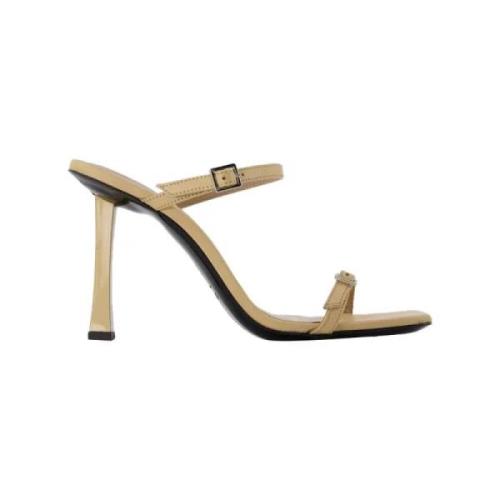 Leather heels By FAR , Beige , Dames