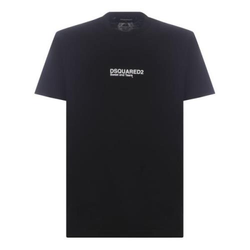 Zwarte T-shirts en Polos voor Heren Dsquared2 , Black , Heren