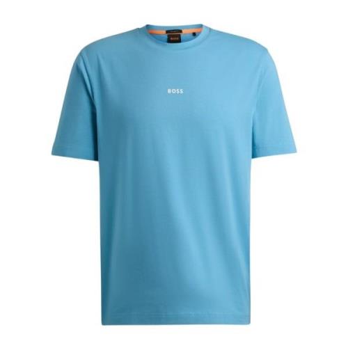 Oranje Logo Print T-Shirt Relaxed Fit Hugo Boss , Blue , Heren