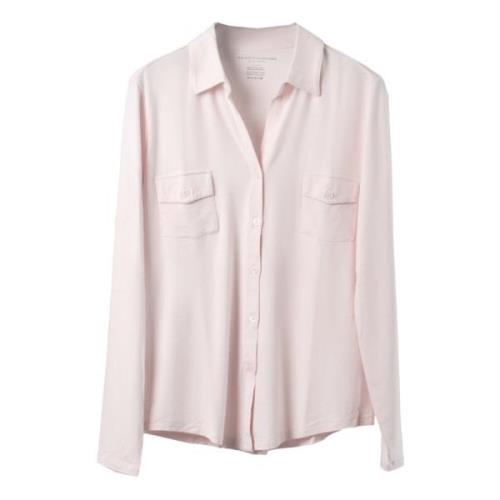 Elegant LS Pocket Polo Shirt Majestic Filatures , Pink , Dames