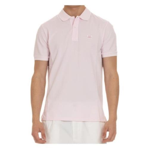 Roze Polo Shirt Logo Borst C.p. Company , Pink , Heren