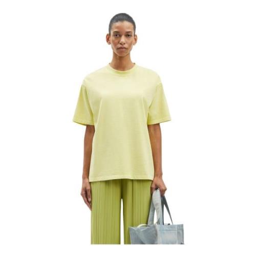 Relaxed Fit Biologisch Jersey T-shirt Samsøe Samsøe , Yellow , Dames