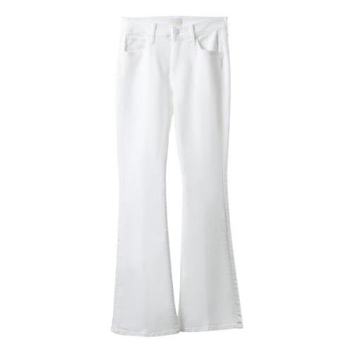 Luxe Weekender Jeans Mother , White , Dames