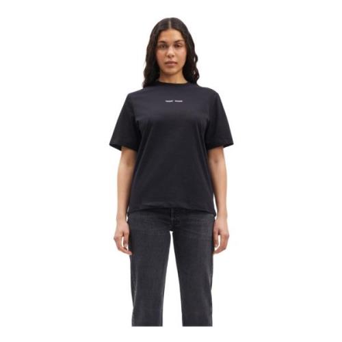 Biologische Jersey T-shirt Samsøe Samsøe , Black , Dames