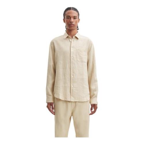 Linnen NF shirt Samsøe Samsøe , Beige , Heren