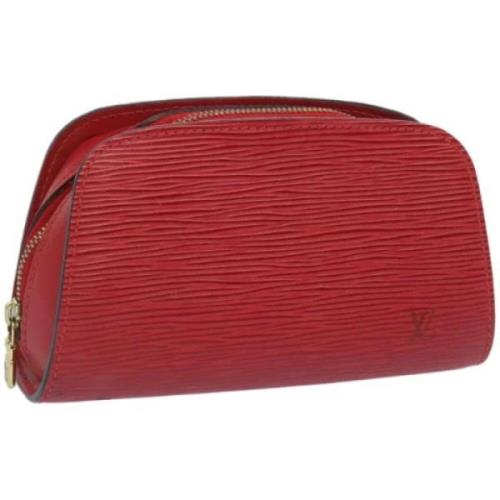 Pre-owned Leather pouches Louis Vuitton Vintage , Red , Dames