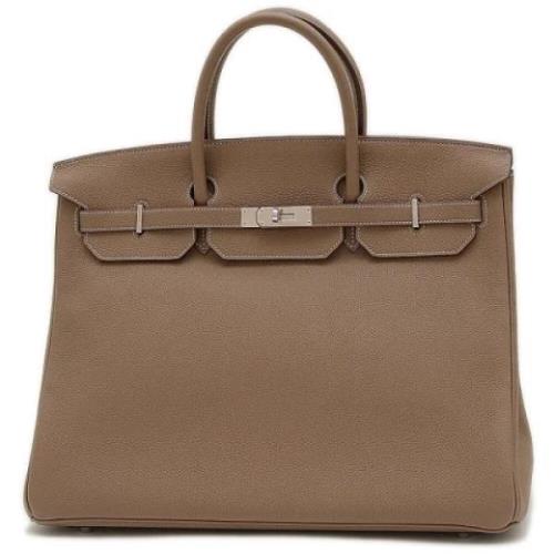 Pre-owned Leather totes Hermès Vintage , Brown , Dames