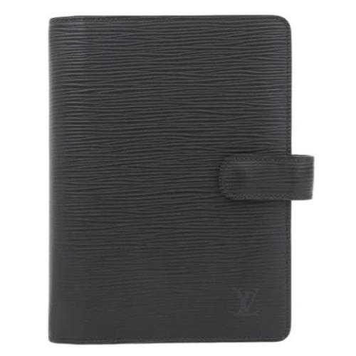 Pre-owned Leather home-office Louis Vuitton Vintage , Black , Dames