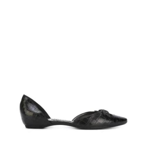 Pre-owned Leather flats Armani Pre-owned , Black , Dames
