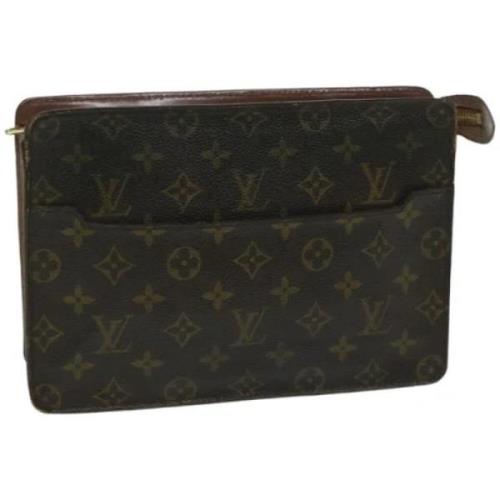 Pre-owned Canvas clutches Louis Vuitton Vintage , Brown , Dames