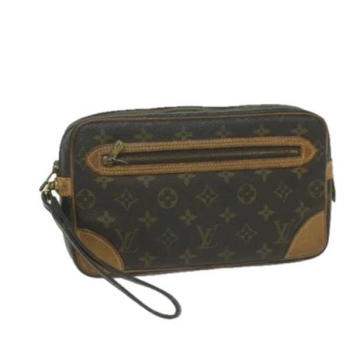 Pre-owned Canvas clutches Louis Vuitton Vintage , Brown , Dames