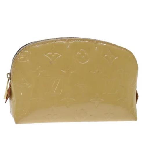 Pre-owned Leather clutches Louis Vuitton Vintage , Yellow , Dames