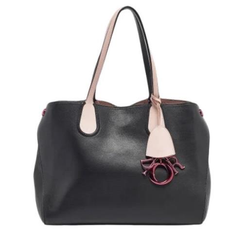 Pre-owned Leather totes Dior Vintage , Black , Dames